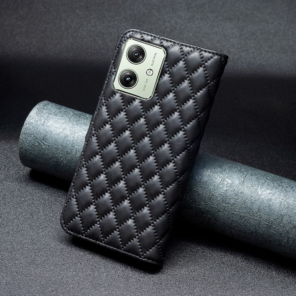  Motorola Moto G54 5G Fodral Diamond Läder Svart