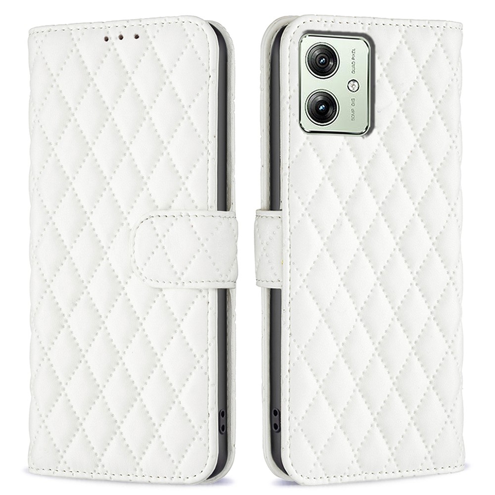  Motorola Moto G54 5G Fodral Diamond Läder Vit