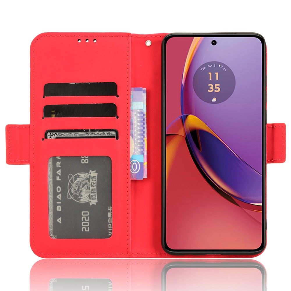  Motorola Moto G84 5G Fodral Med Avtagbart Kortfodral Röd
