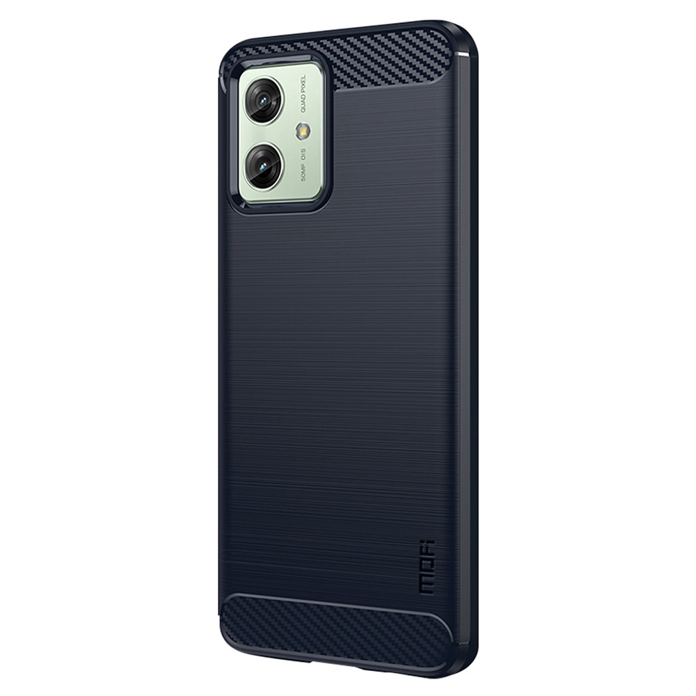 MOFI MOFI Motorola Moto G54 5G Skal Borstad Stål Textur Blå