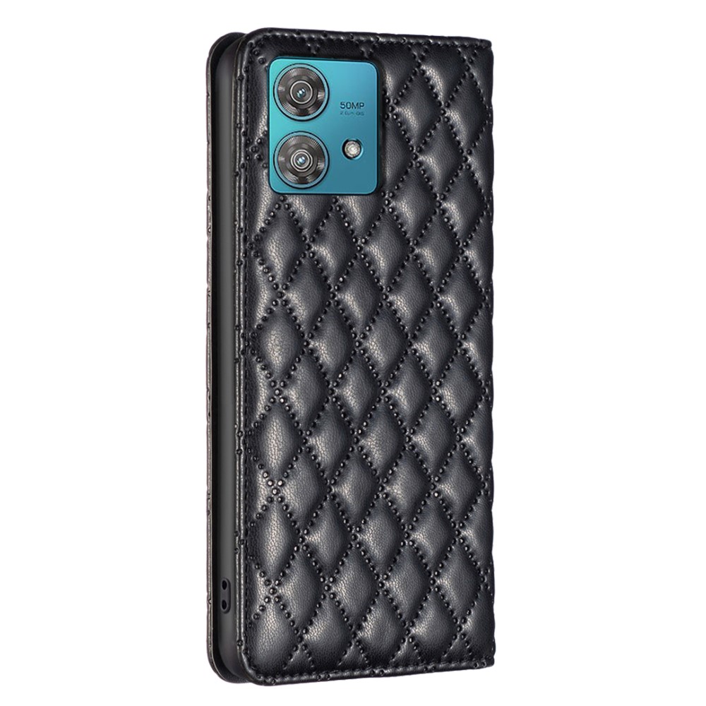 BINFEN BINFEN Motorola Edge 40 Neo 5G Fodral Diamond Flip Svart