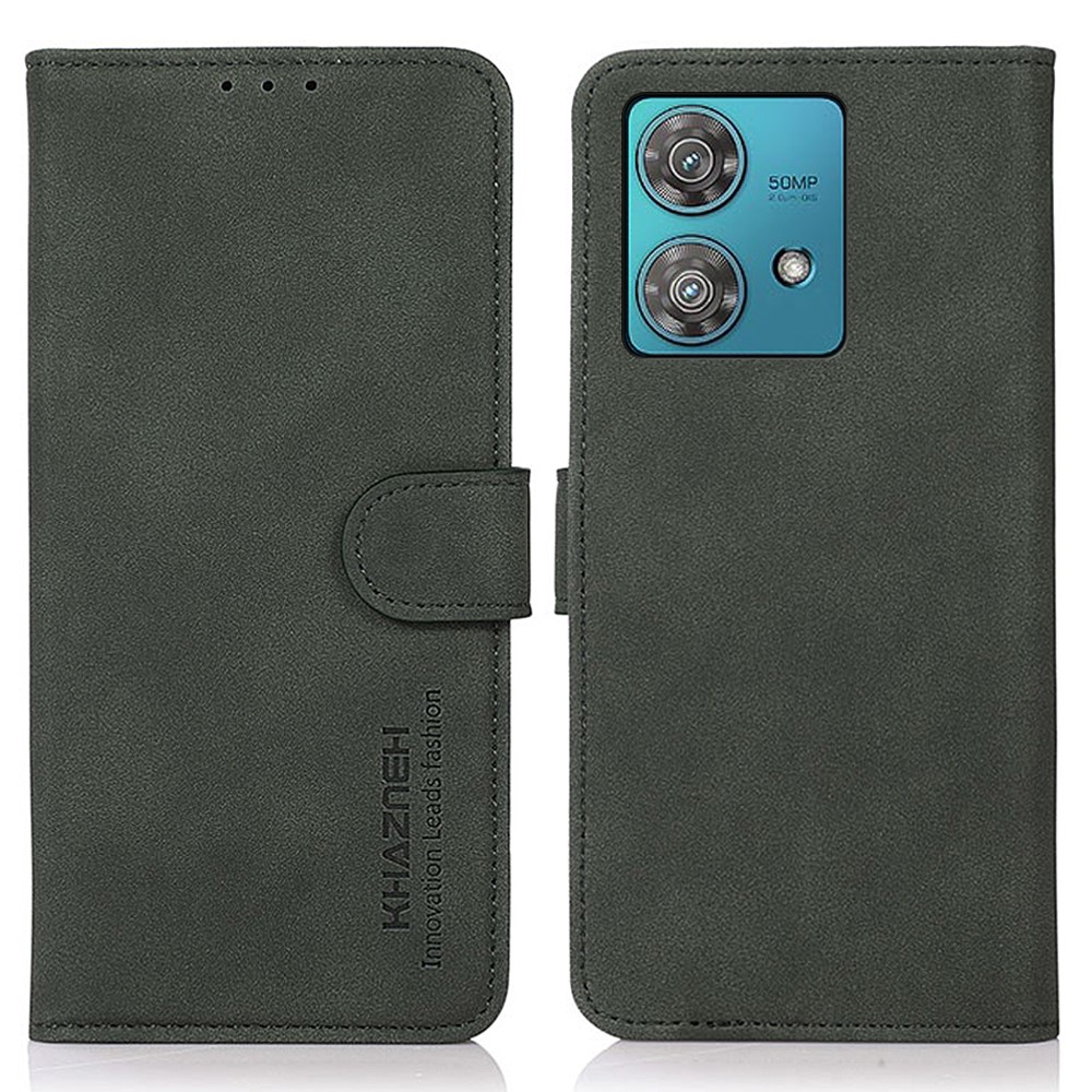 KHAZNEH KHAZNEH Motorola Edge 40 Neo 5G Fodral Retro Läder Grön