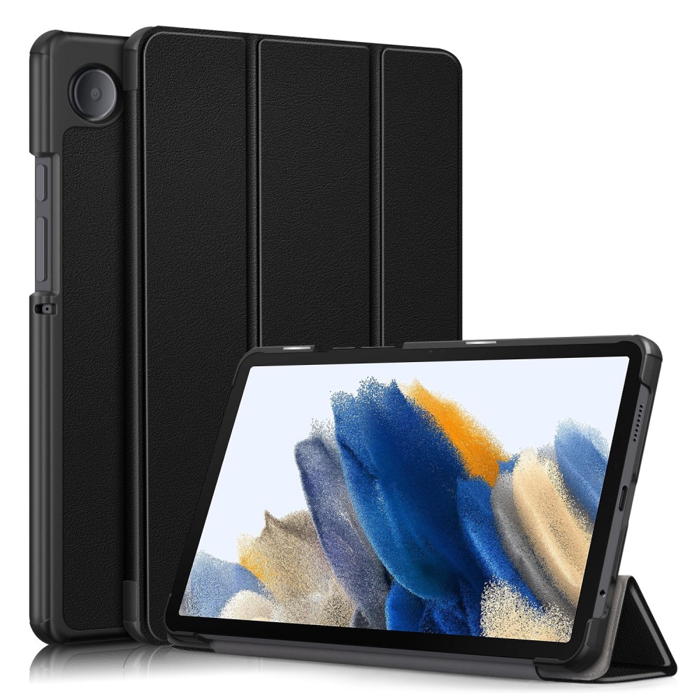  Samsung Galaxy Tab A9 Fodral Tri-Fold PU Läder Svart