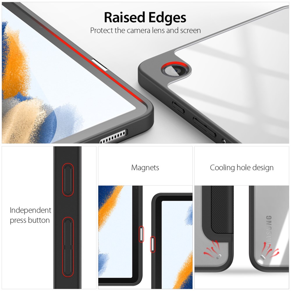 DUX DUCIS DUX DUCIS Galaxy Tab A9 Fodral TOBY Tri-Fold Svart