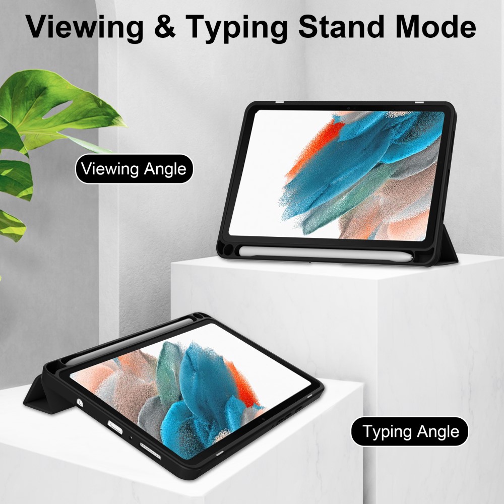  Samsung Galaxy Tab A9 Fodral Hybrid Pennhållare Svart