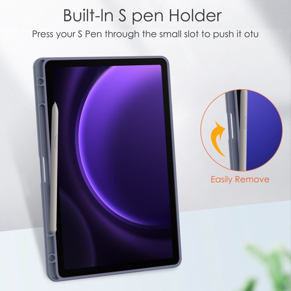  Galaxy Tab S9 FE Fodral Hybrid Pennhållare Lila
