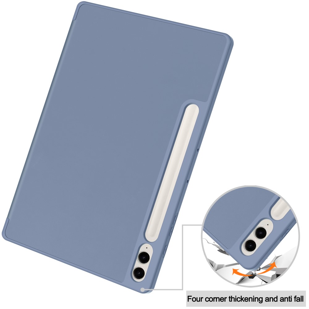  Galaxy Tab S9 FE Plus Fodral Tri-Fold Pennhållare Lila