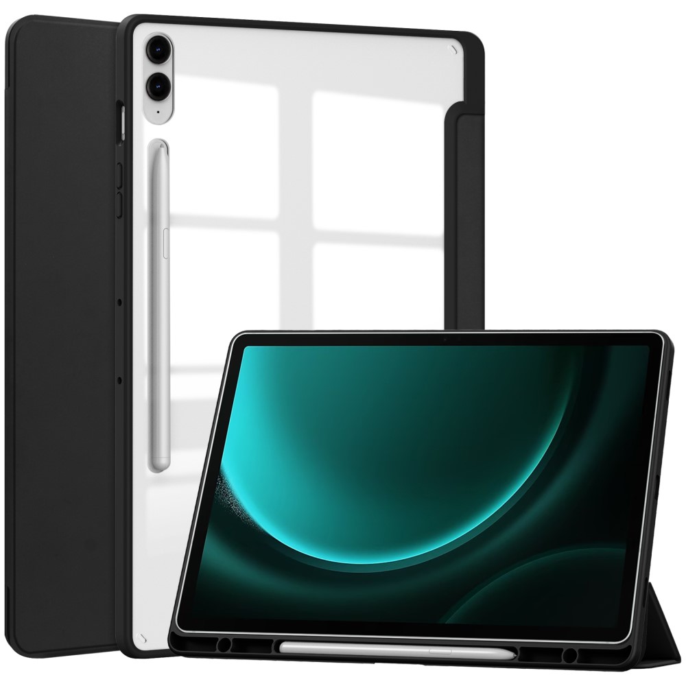  Galaxy Tab S9 FE Plus Fodral Hybrid Pennhållare Svart