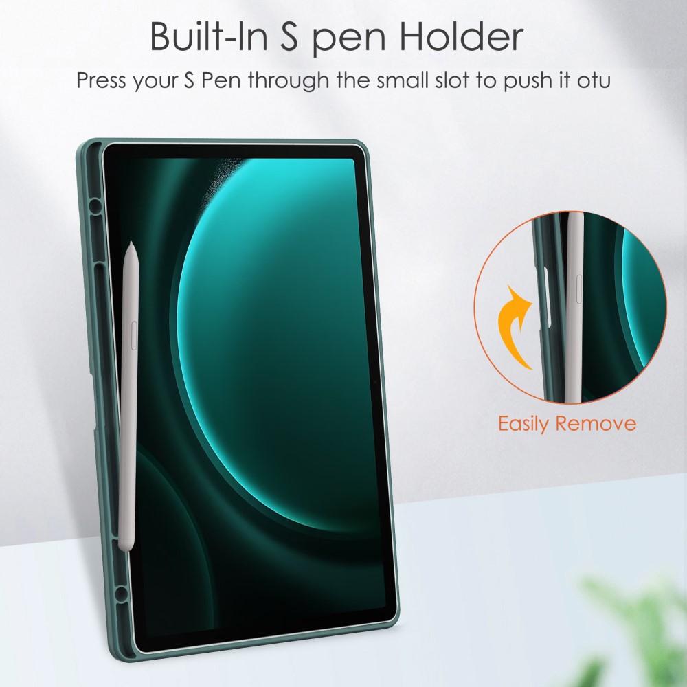  Galaxy Tab S9 FE Plus Fodral Hybrid Pennhållare Gr