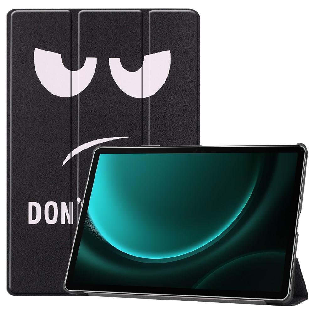  Galaxy Tab S9 FE Plus Fodral Tri-Fold Läder Dont Touch