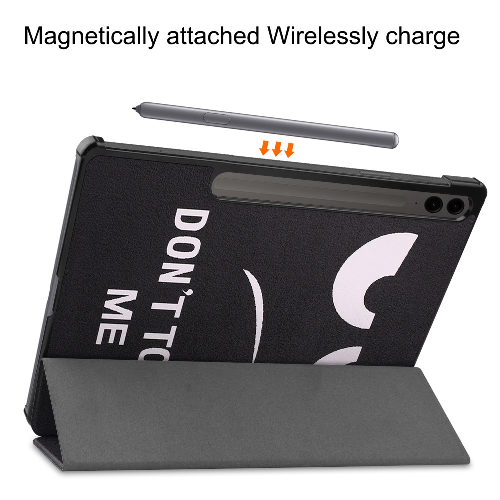  Galaxy Tab S9 FE Plus Fodral Tri-Fold Läder Dont Touch