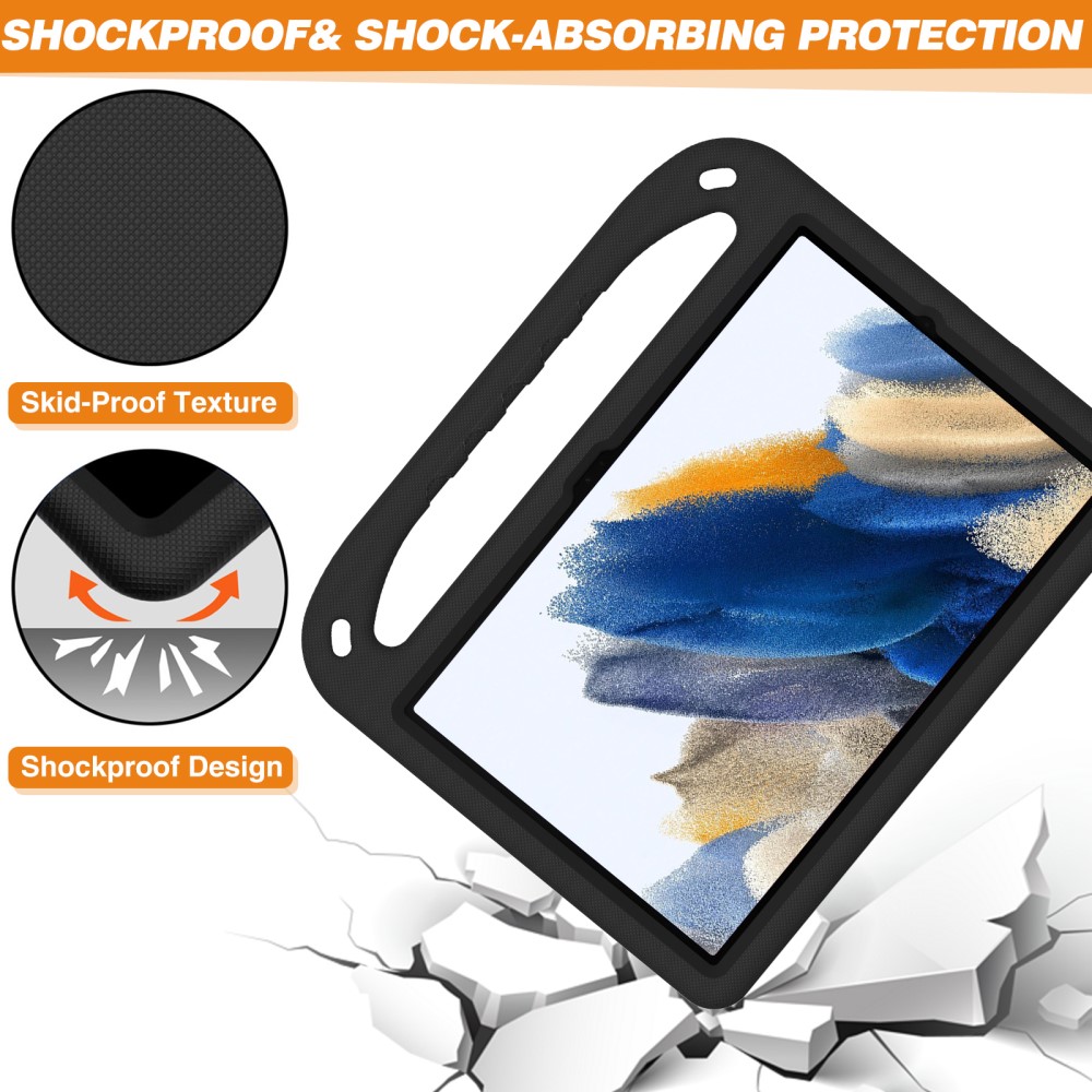  Samsung Galaxy Tab A11 Plus / Tab A9 Plus Skal EVA Kickstand Svart