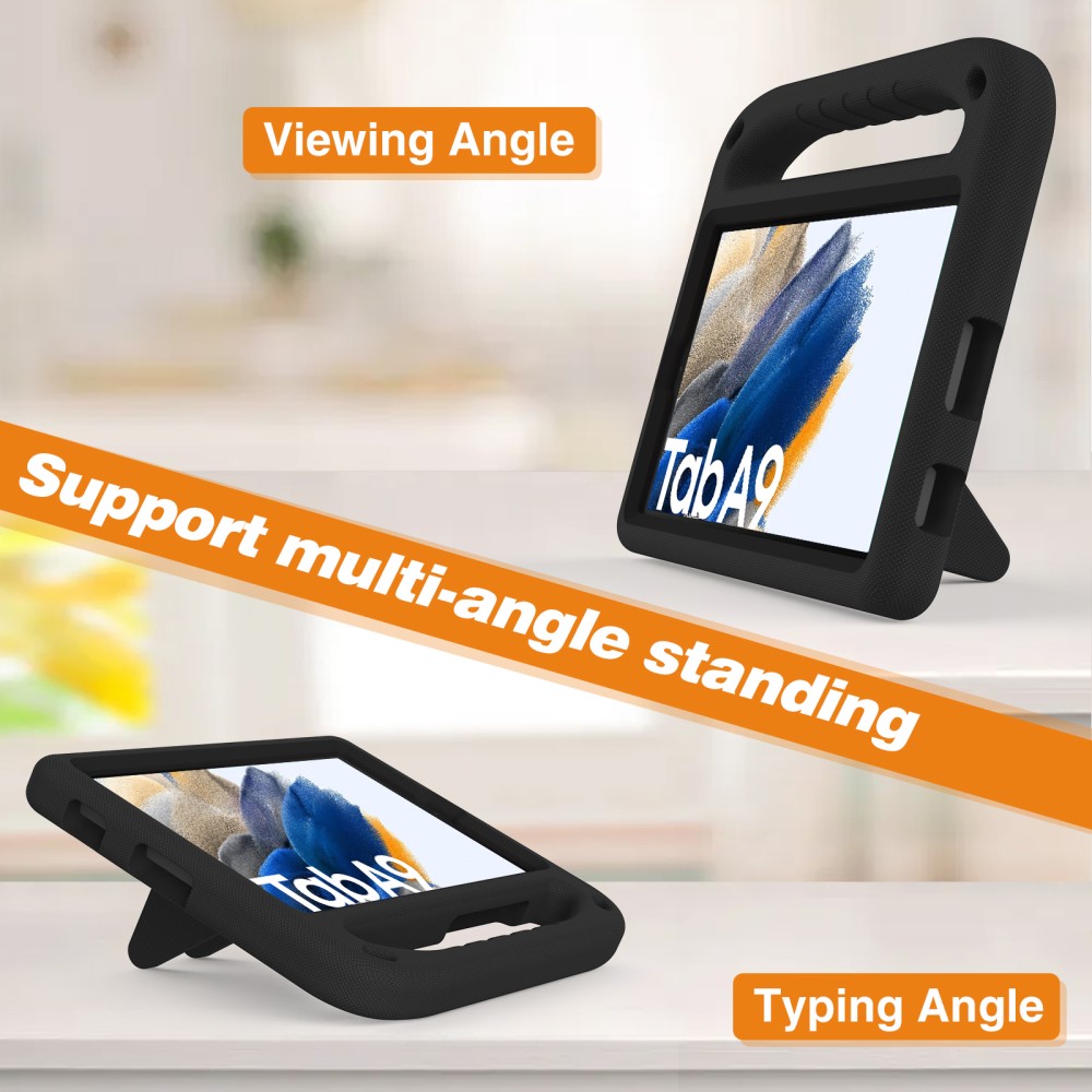  Samsung Galaxy Tab A9 Skal EVA Kickstand Svart