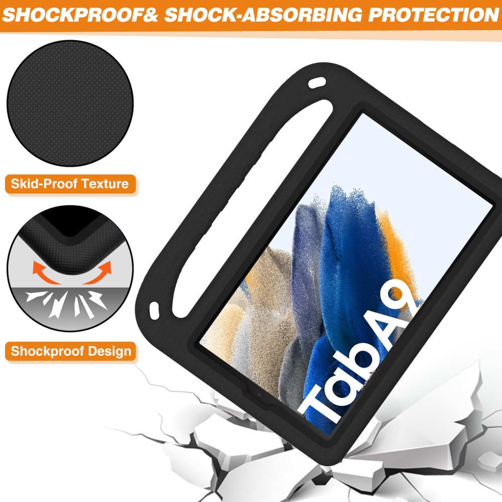  Samsung Galaxy Tab A9 Skal EVA Kickstand Svart