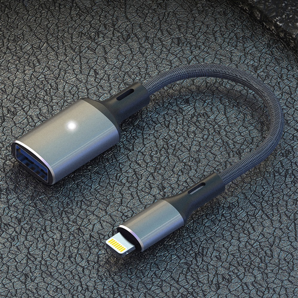  Lightning till USB-A Kabeladapter Svart