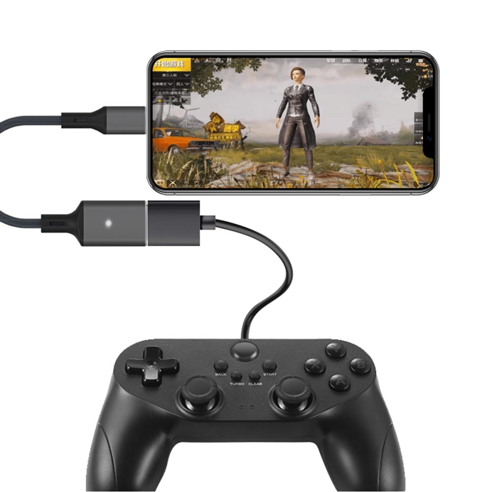  Lightning till USB-A Kabeladapter Svart