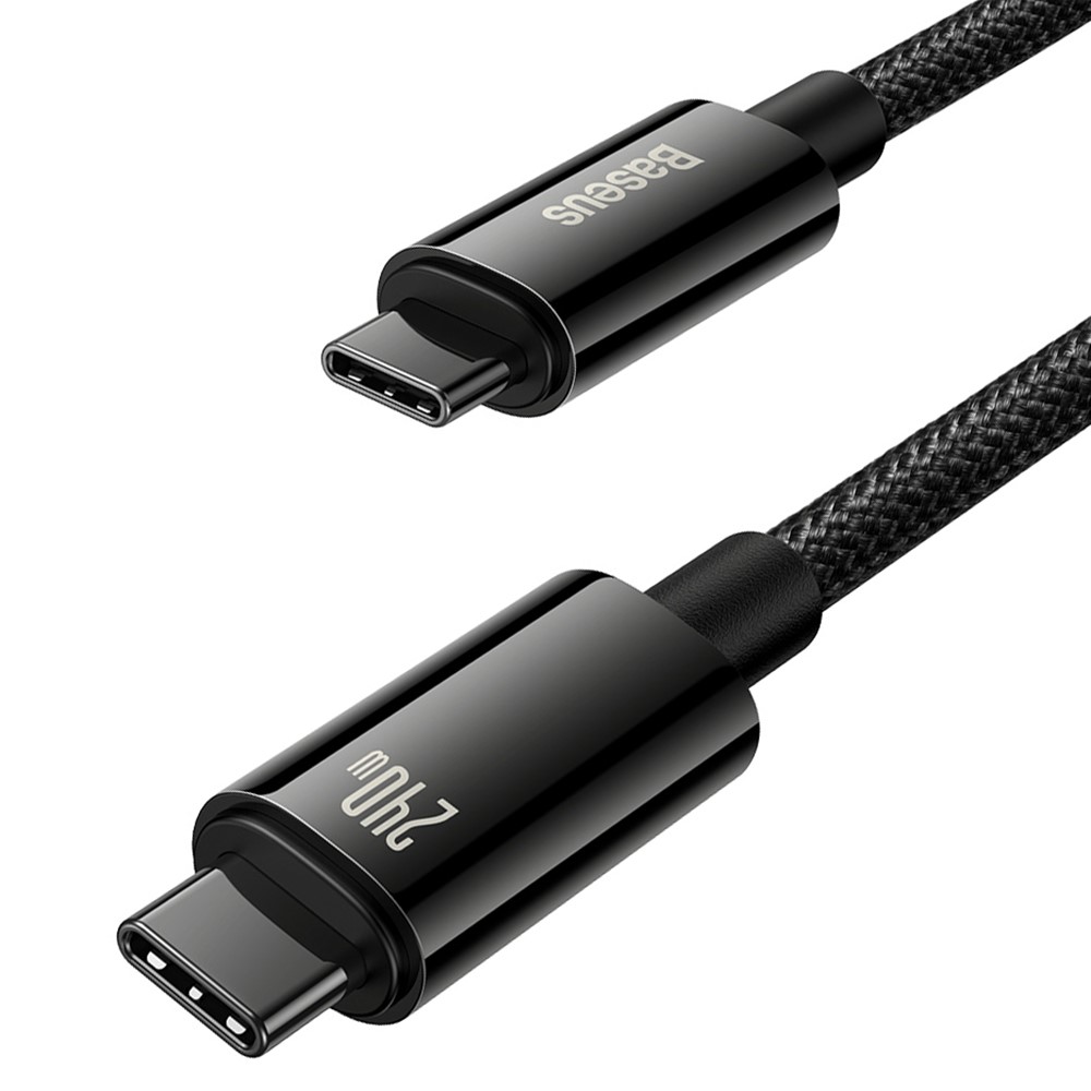 BASEUS Baseus 1m 240W USB-C - USB-C Kabel Tungsten Gold Series Svart