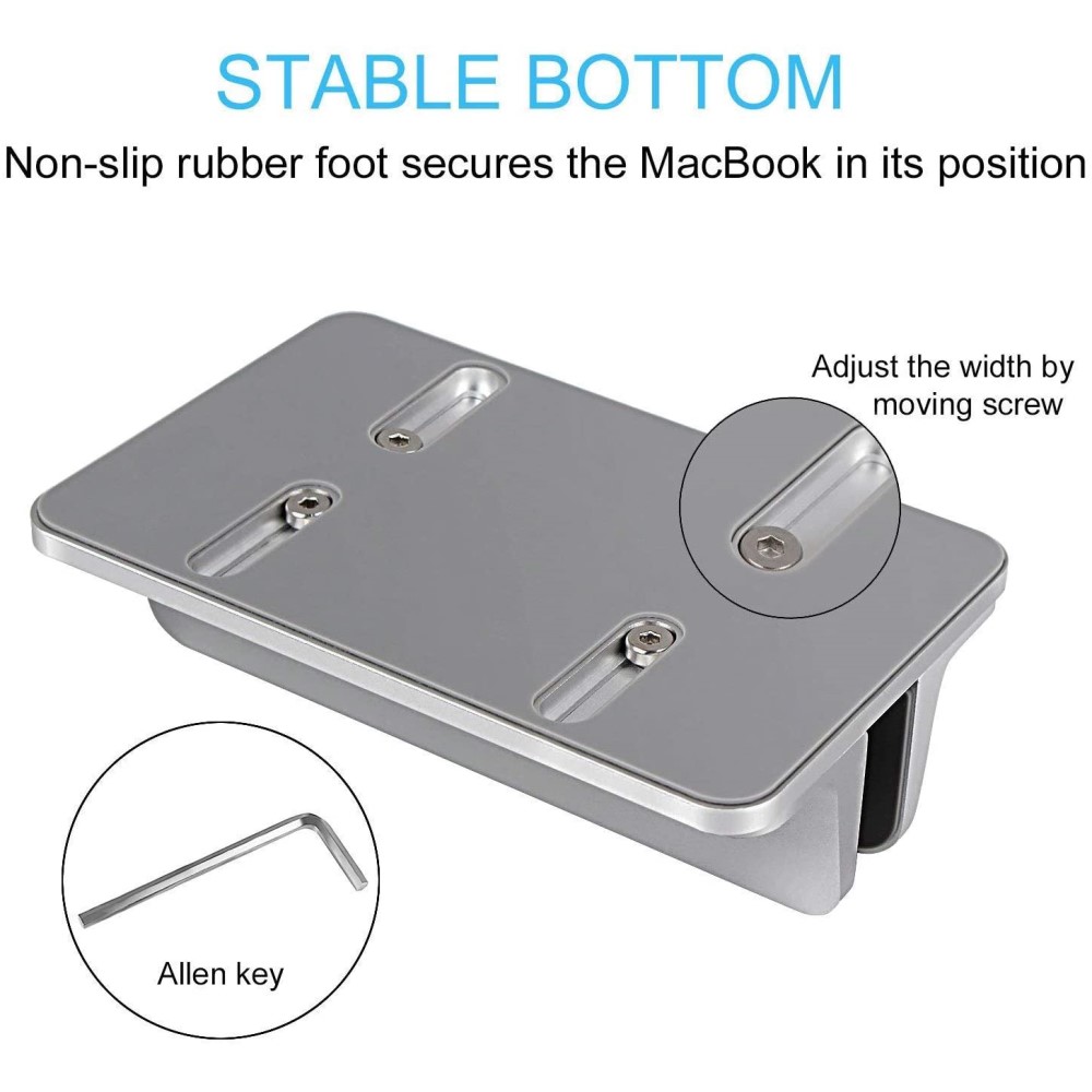  Universal Vertikal Aluminium Laptop Stativ Silver