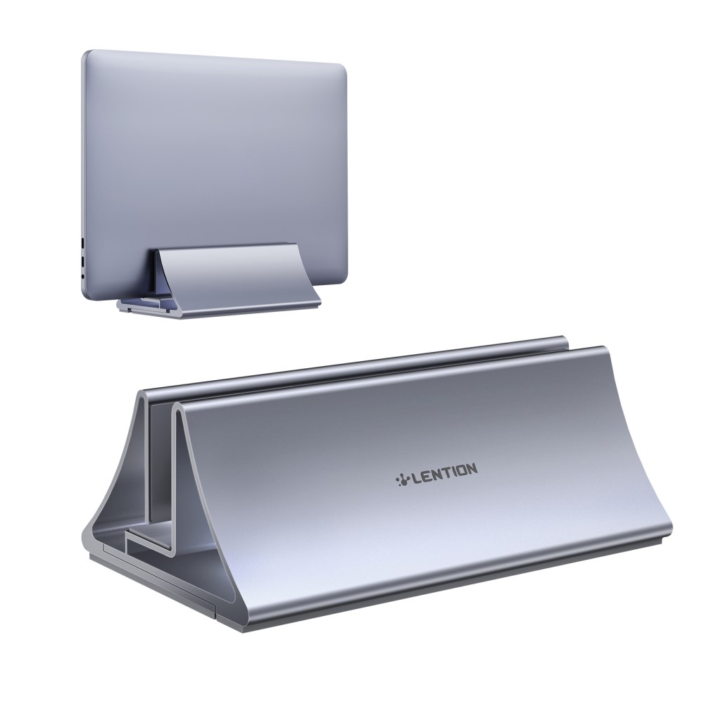 LENTION LENTION Universal Vertikal Aluminium Laptop Stativ Grå