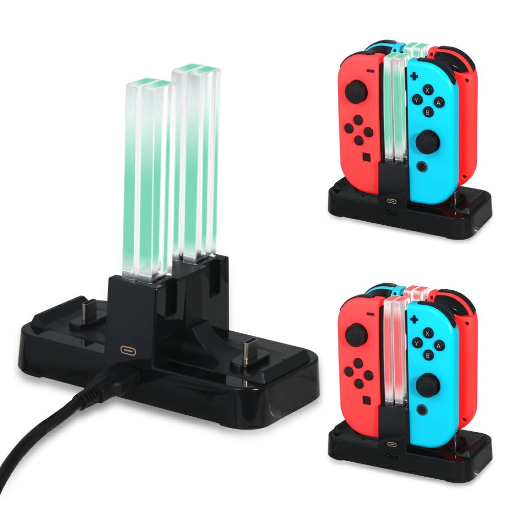 DOBE DOBE LED Laddningsstation För Joy-Con/Pro Handkontroller Svart