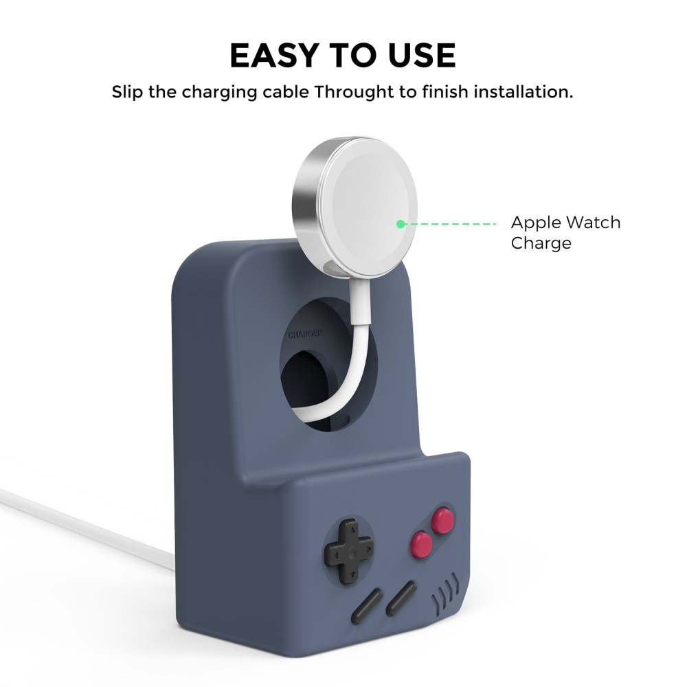 AHASTYLE AHASTYLE Apple Watch Laddningsställ Gamepad Silikon Blå