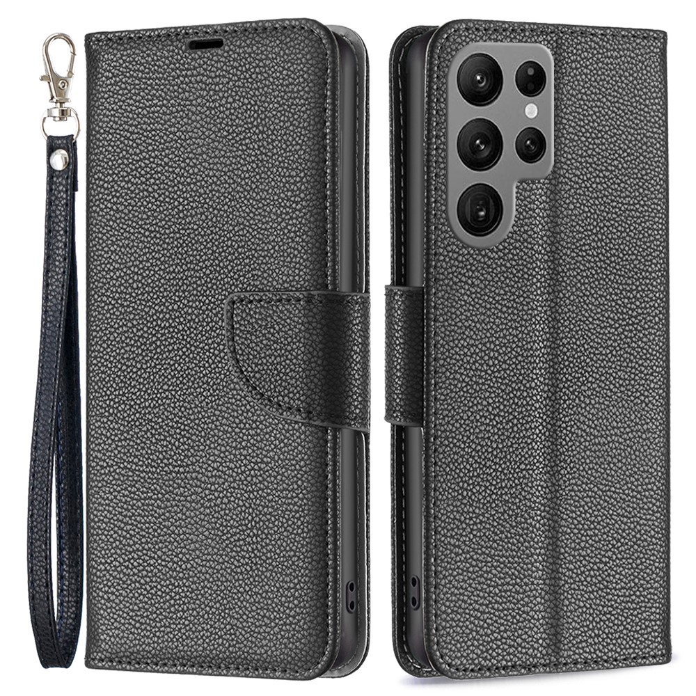  Samsung Galaxy S24 Ultra Fodral Litchi Shark Svart