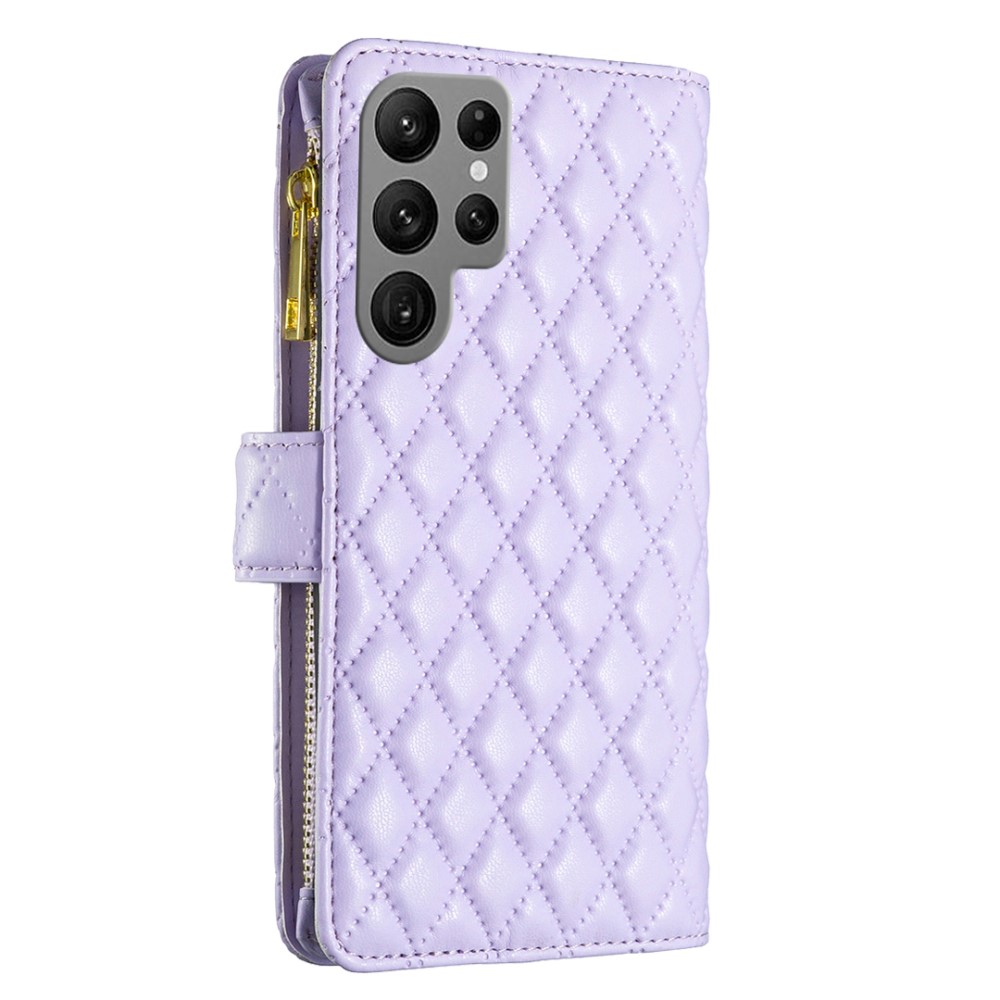 BINFEN BINFEN Galaxy S24 Ultra Fodral Diamond Multifunktionell Lila