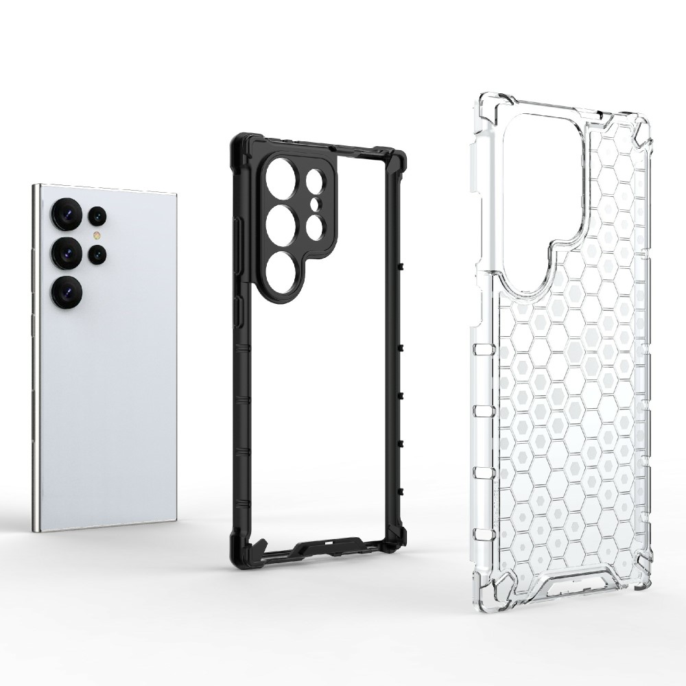  Galaxy S24 Ultra Skal Honeycomb Shockproof Hybrid Röd