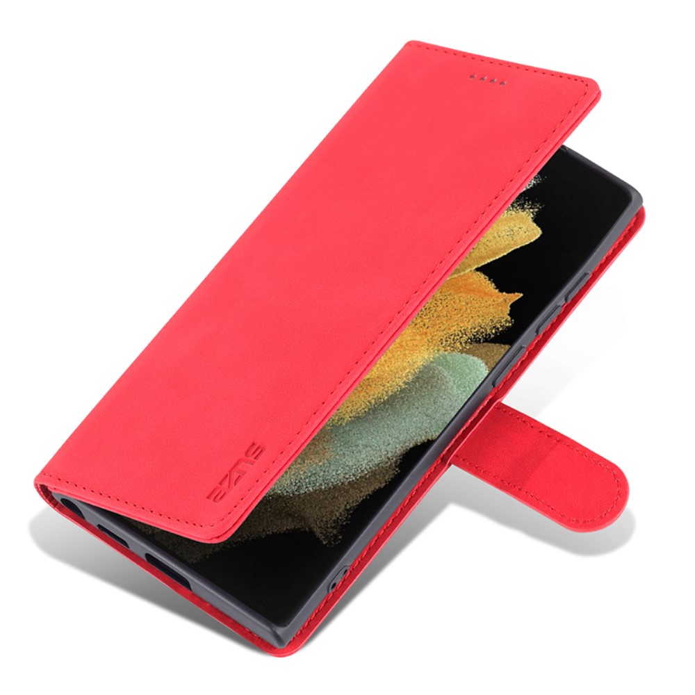 AZNS AZNS Samsung Galaxy S24 Ultra Fodral Retro Läder Röd