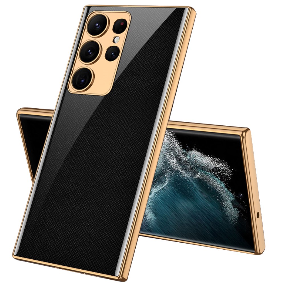 GKK GKK Galaxy S24 Ultra Skal Härdat Glas Electroplate Korsmönster