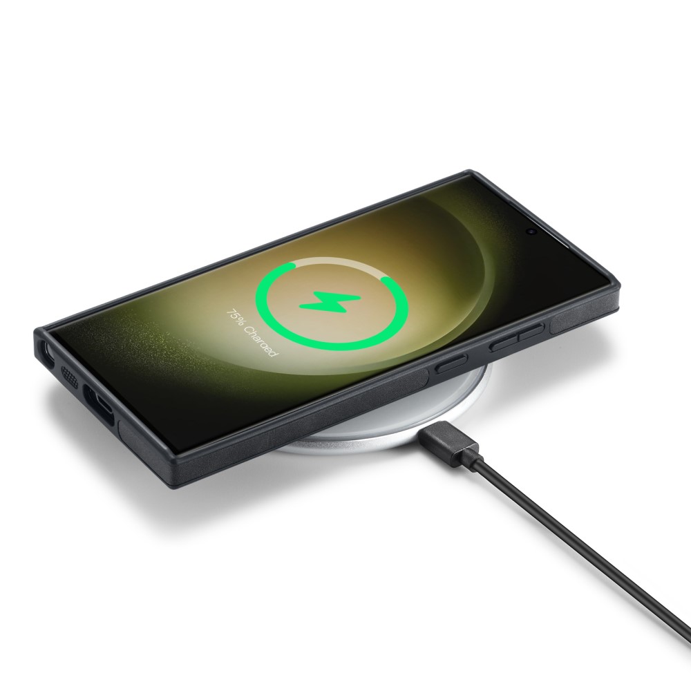 DG.MING DG.MING Samsung Galaxy S24 Ultra Skal Läderbelagt Svart