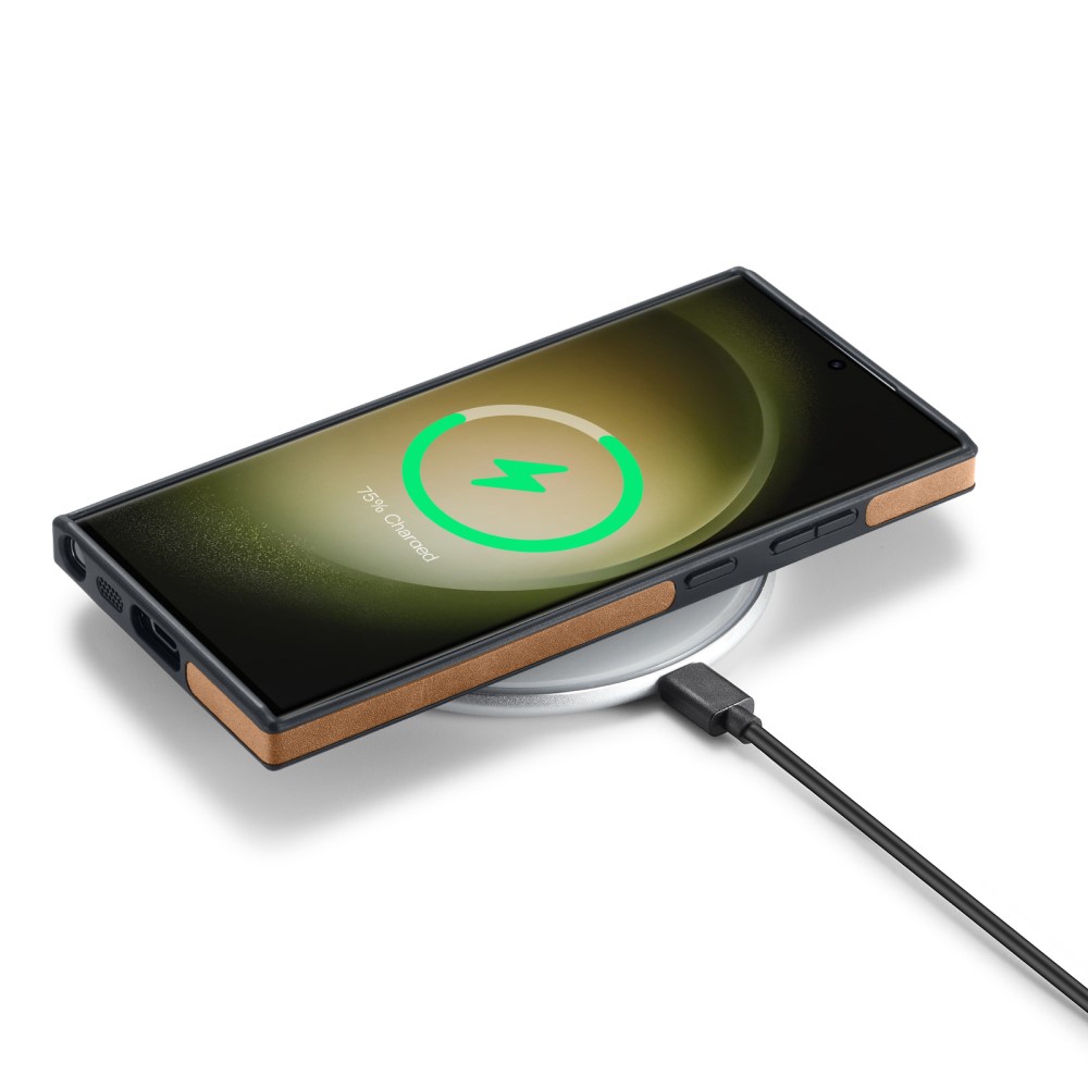 DG.MING DG.MING Samsung Galaxy S24 Ultra Skal Läderbelagt Brun