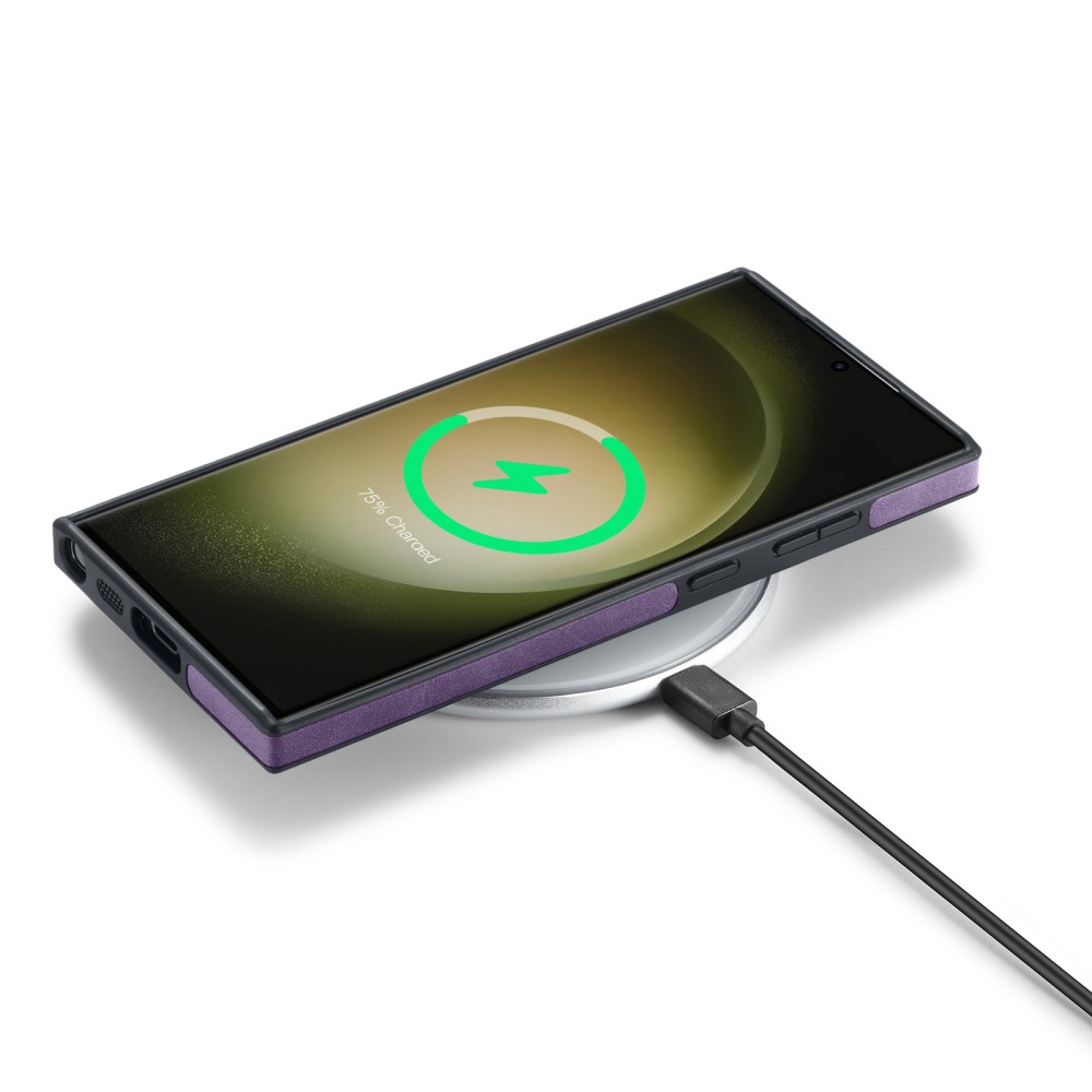 DG.MING DG.MING Samsung Galaxy S24 Ultra Skal Läderbelagt Lila