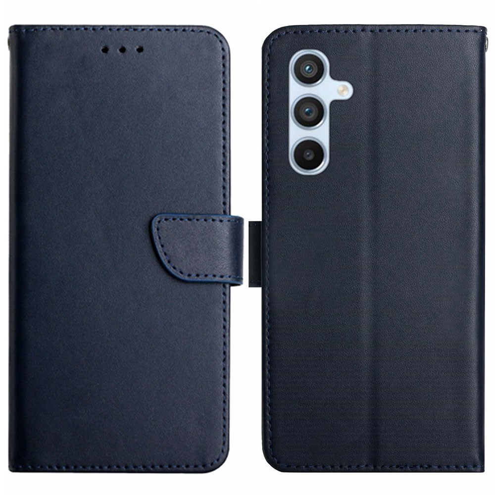  Samsung Galaxy S24 Plus Fodral Premium Äkta Läder Blå