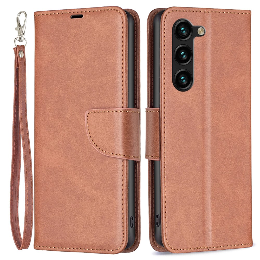  Galaxy S25 Plus / S24 Plus Fodral Solid Shark Läder Brun