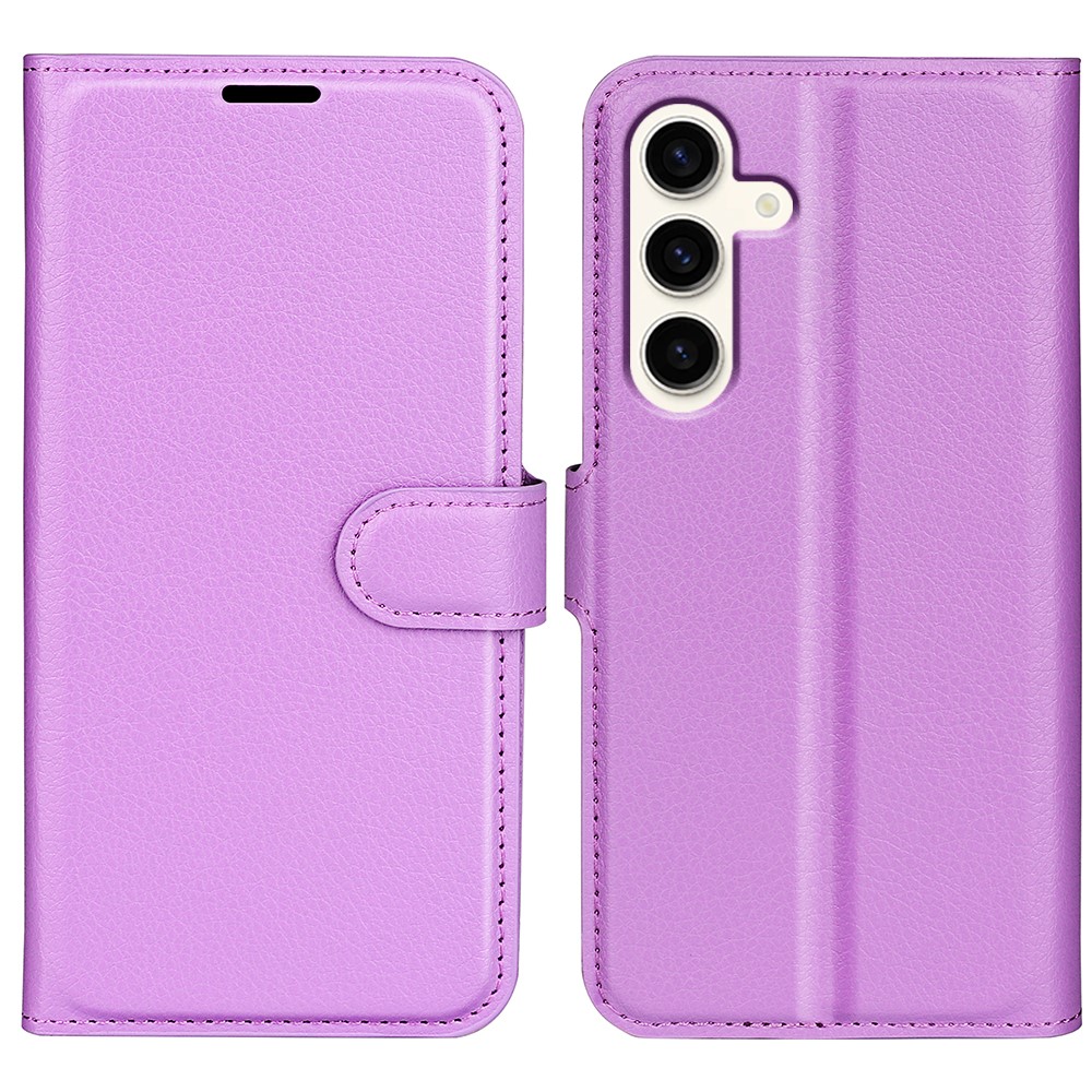  Samsung Galaxy S24 Plus Fodral Litchi Textur Lila