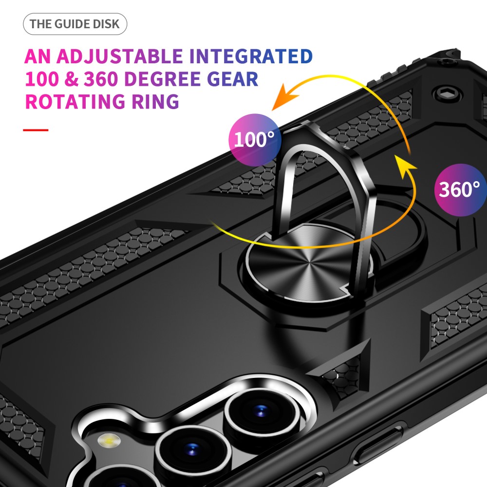  Samsung Galaxy S24 Plus Skal Ring Armor Hybrid Svart