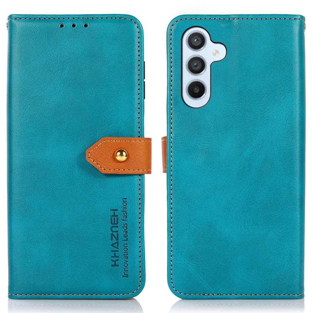 KHAZNEH KHAZNEH Galaxy S24 Fodral Läder Dual-Color Blå