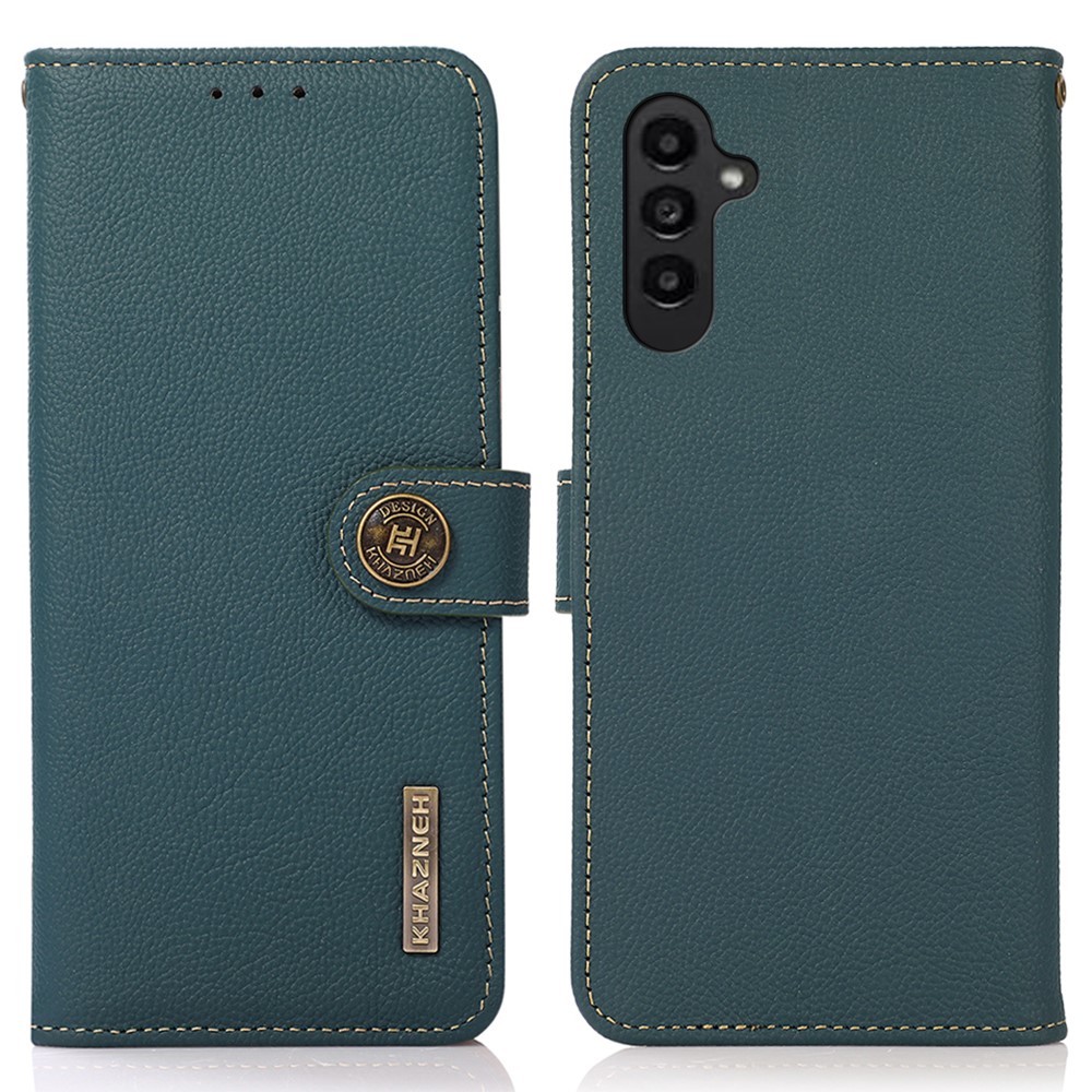 KHAZNEH KHAZNEH Galaxy S24 Fodral RFID Äkta Läder Grön