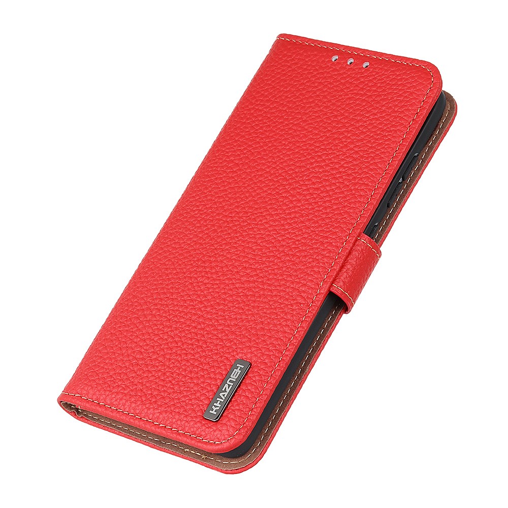 KHAZNEH KHAZNEH Galaxy S24 Fodral Premium Litchi Äkta Läder Röd