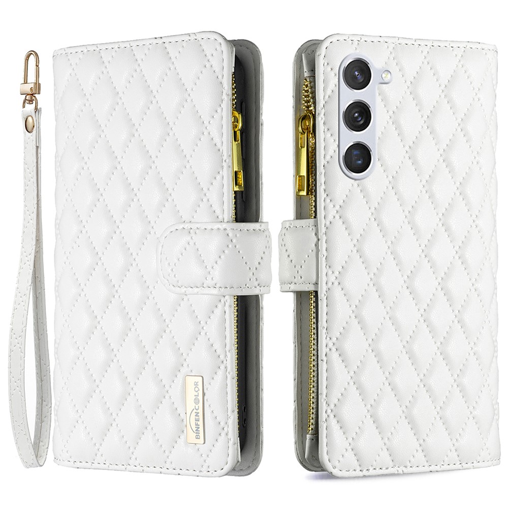  Samsung Galaxy S24 Fodral Diamond Multifunktionell Vit
