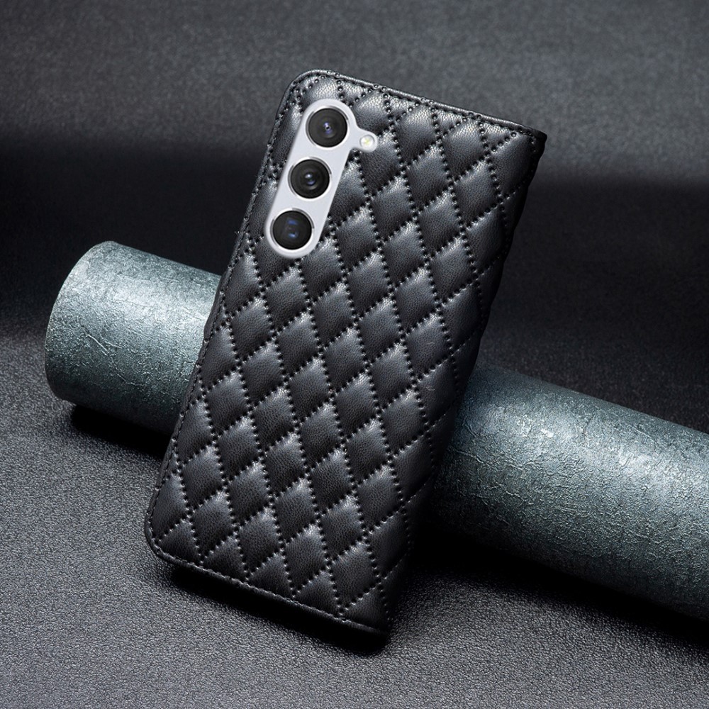  Samsung Galaxy S24 Fodral Diamond Läder Svart