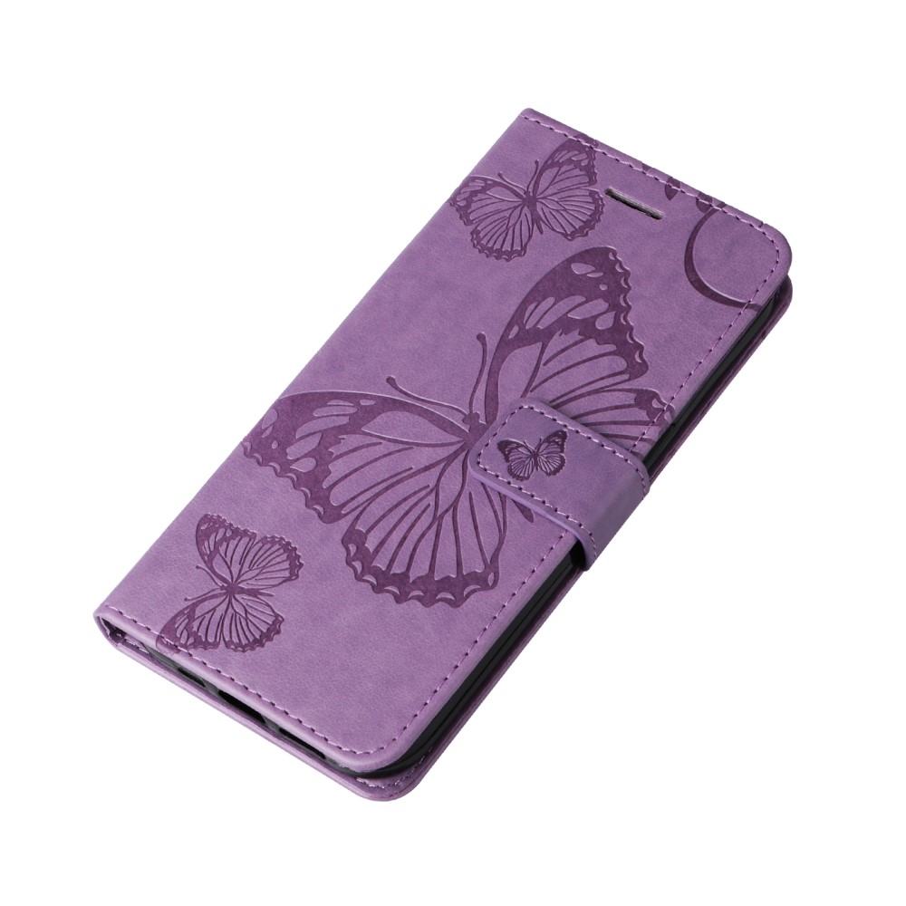  Samsung Galaxy S24 Fodral Fjäril Tryck Lila