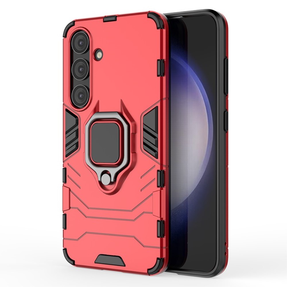  Samsung Galaxy S24 Skal Ring Armor Hybrid Röd