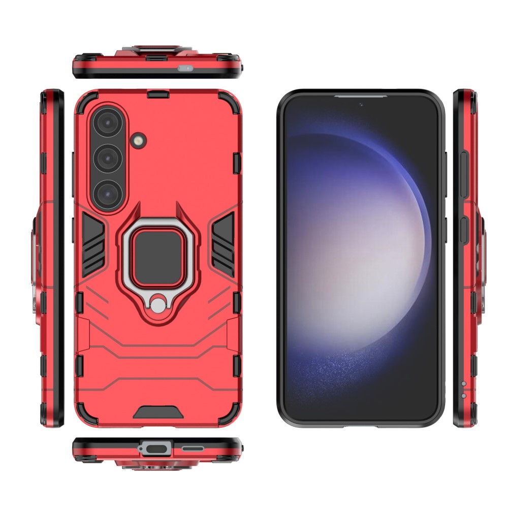  Samsung Galaxy S24 Skal Ring Armor Hybrid Röd