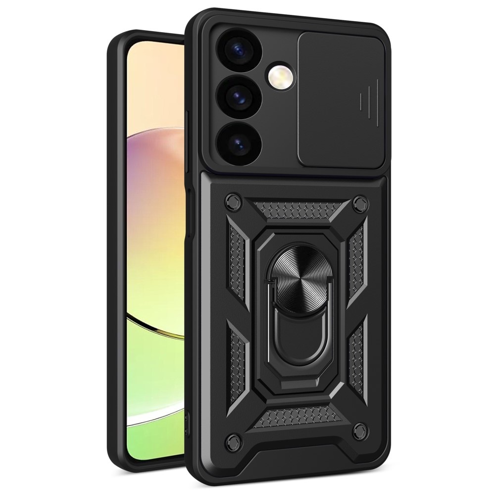  Samsung Galaxy S24 Skal Ring Hybrid Svart