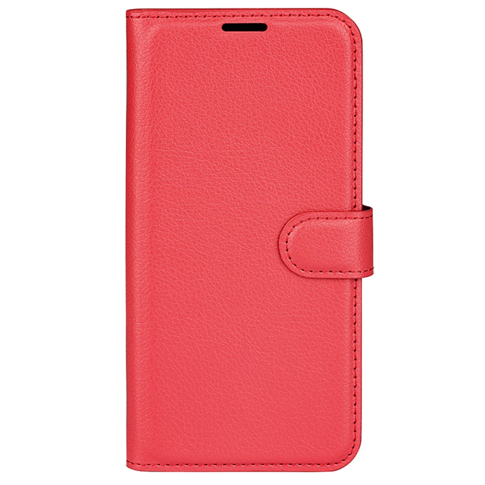 Samsung Galaxy S24 Fodral Litchi Läder Röd