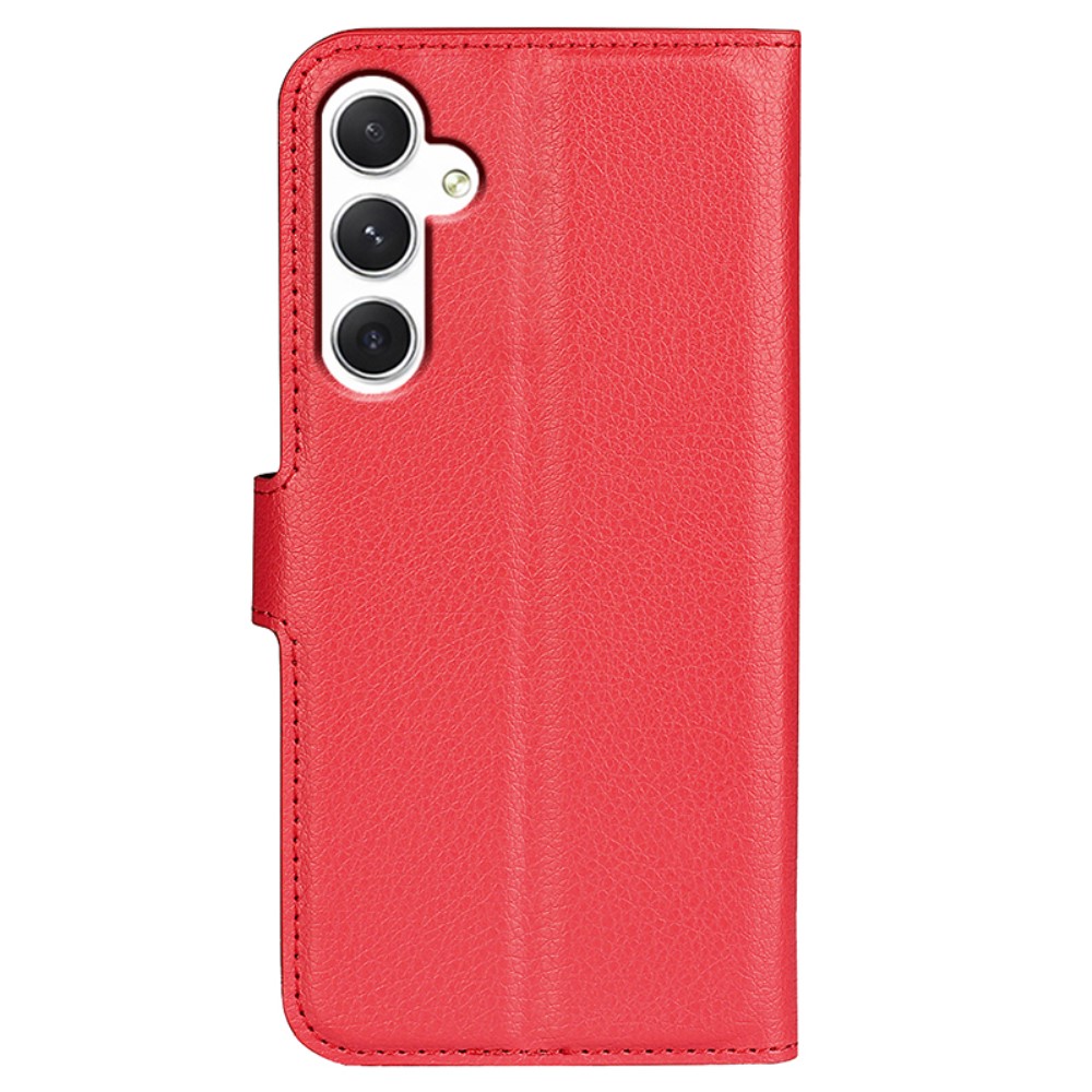  Samsung Galaxy S24 Fodral Litchi Läder Röd