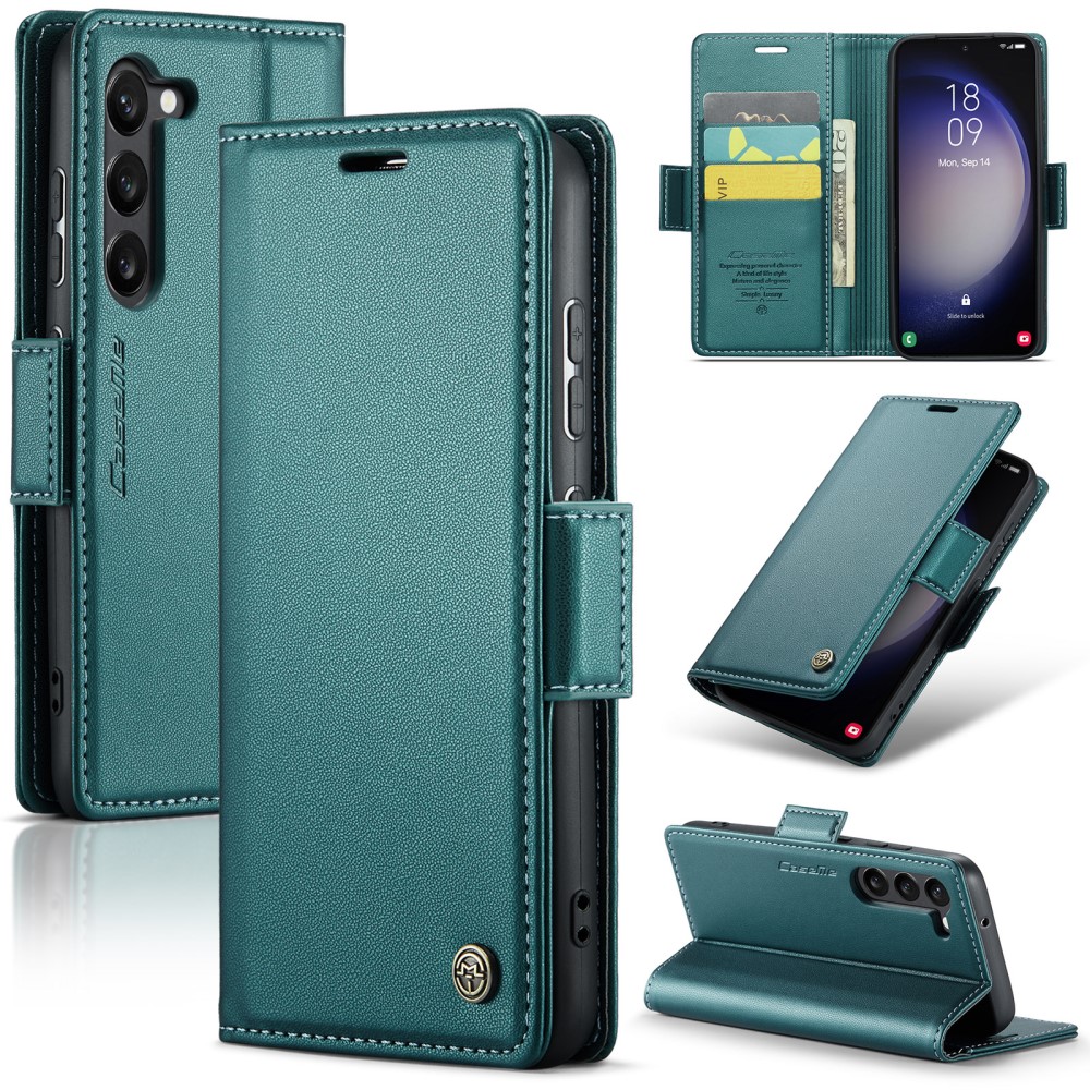 CASEME CASEME Galaxy S24 Fodral RFID Slim Läder Grön