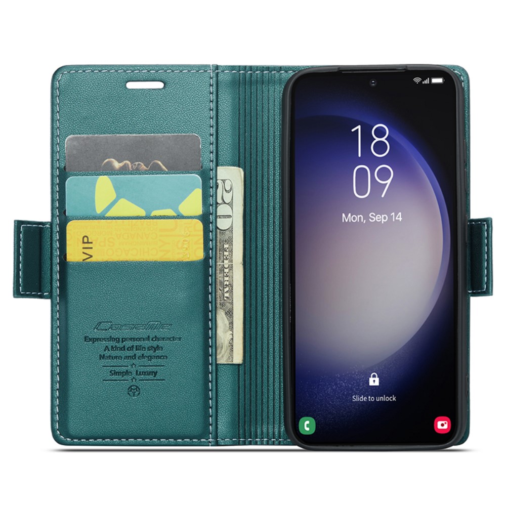 CASEME CASEME Galaxy S24 Fodral RFID Slim Läder Grön